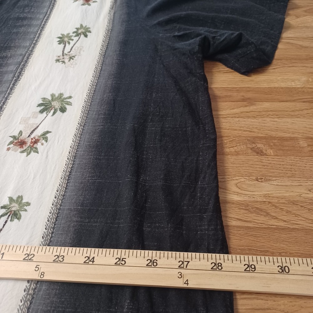 Batik Bay Hawaiian Shirt Black Short Sleeve Button Up Palm Tree Men's Size 2XL - Picture 8 of 10